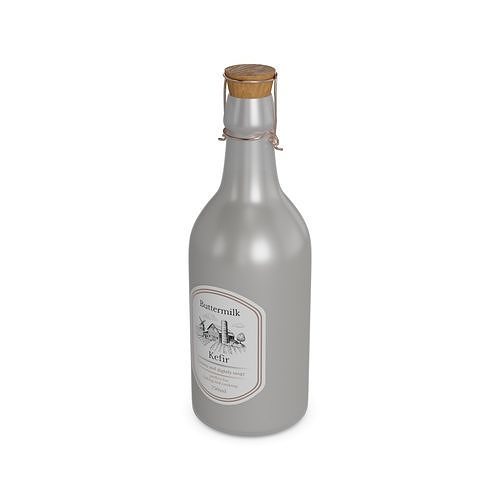 Kefir and kefir drinks Buttermilk 3D model