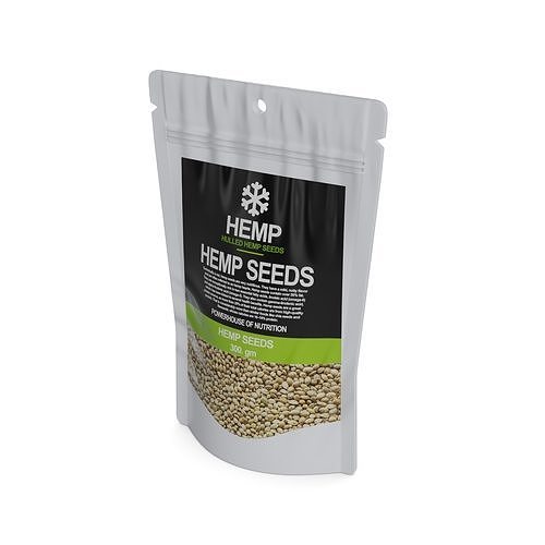 Other seeds Hemp Seeds Low-poly 3D model