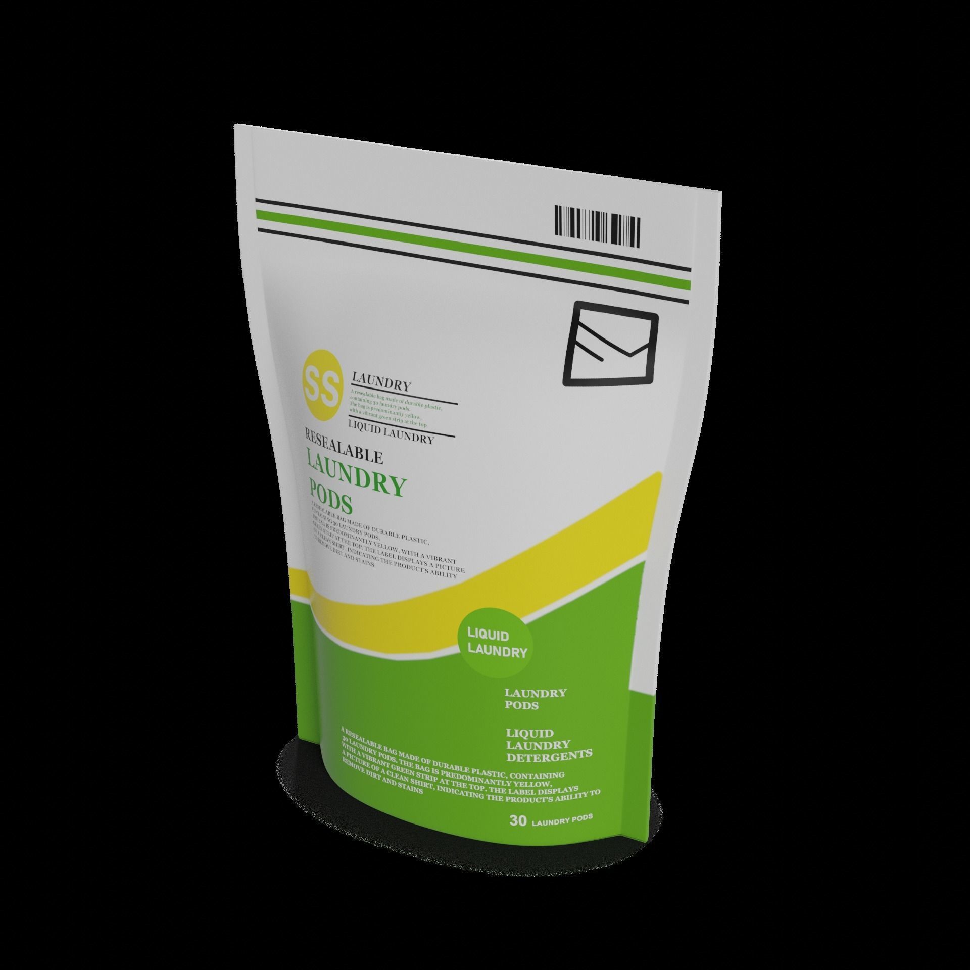 Liquid laundry detergents Laundry Pods Low-poly 3D model_1