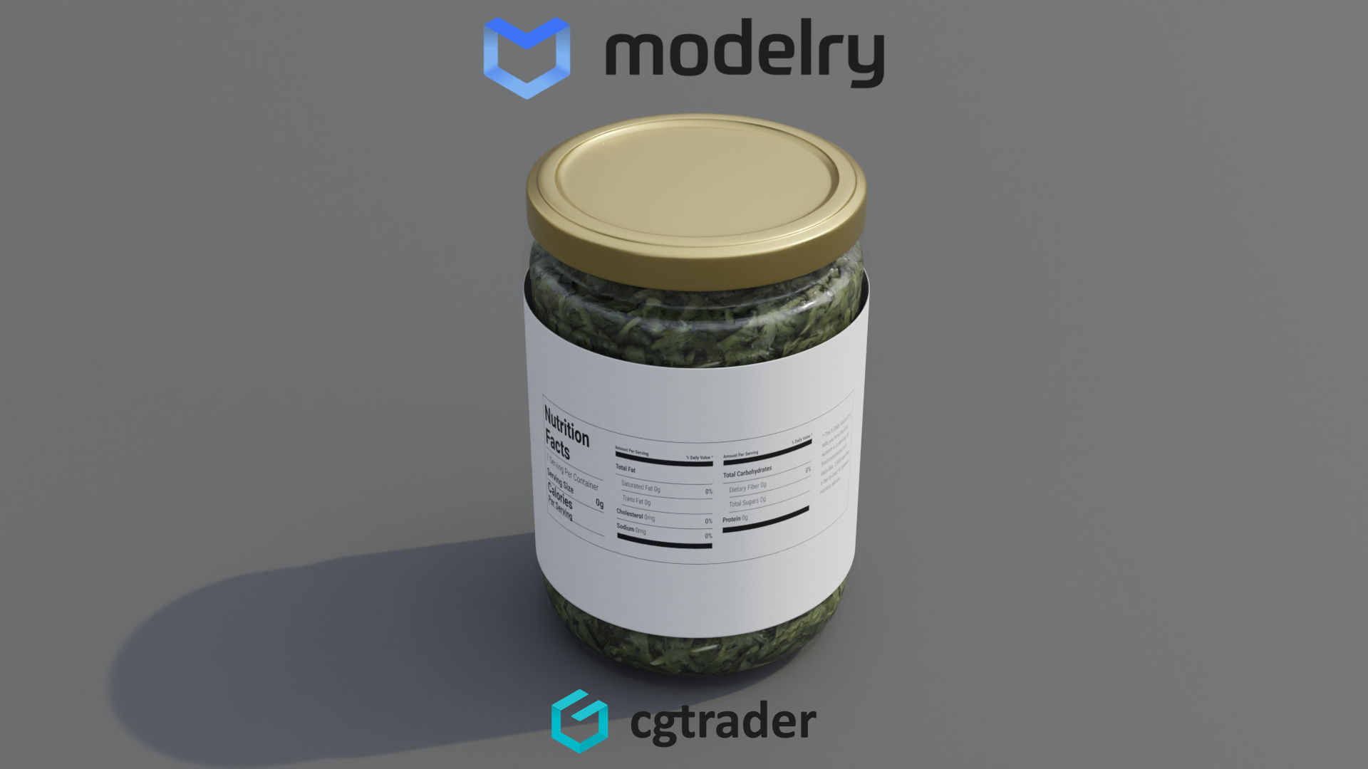 Wakame Seaweed Flakes 3D model_1