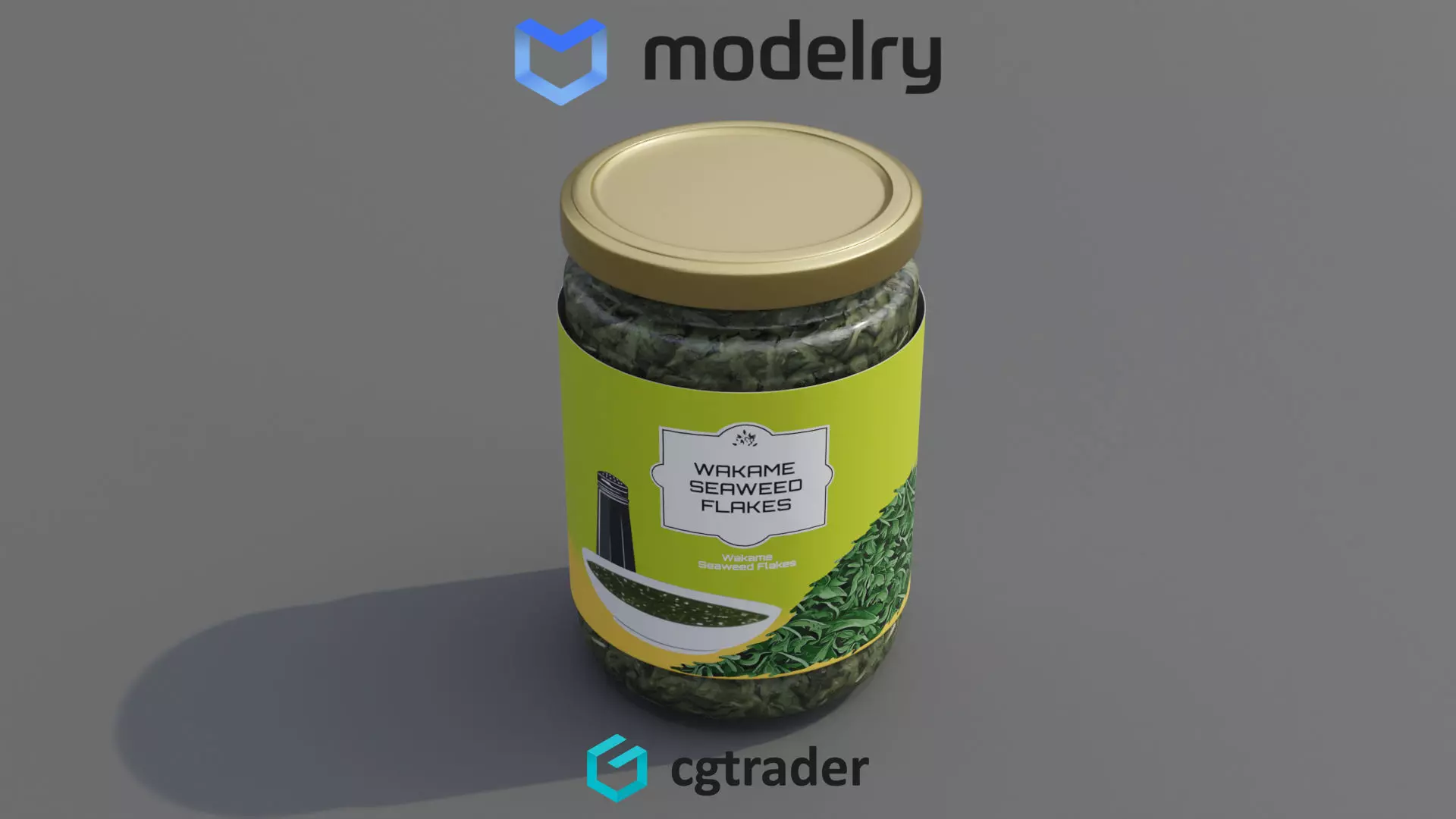 Wakame Seaweed Flakes 3D model_0