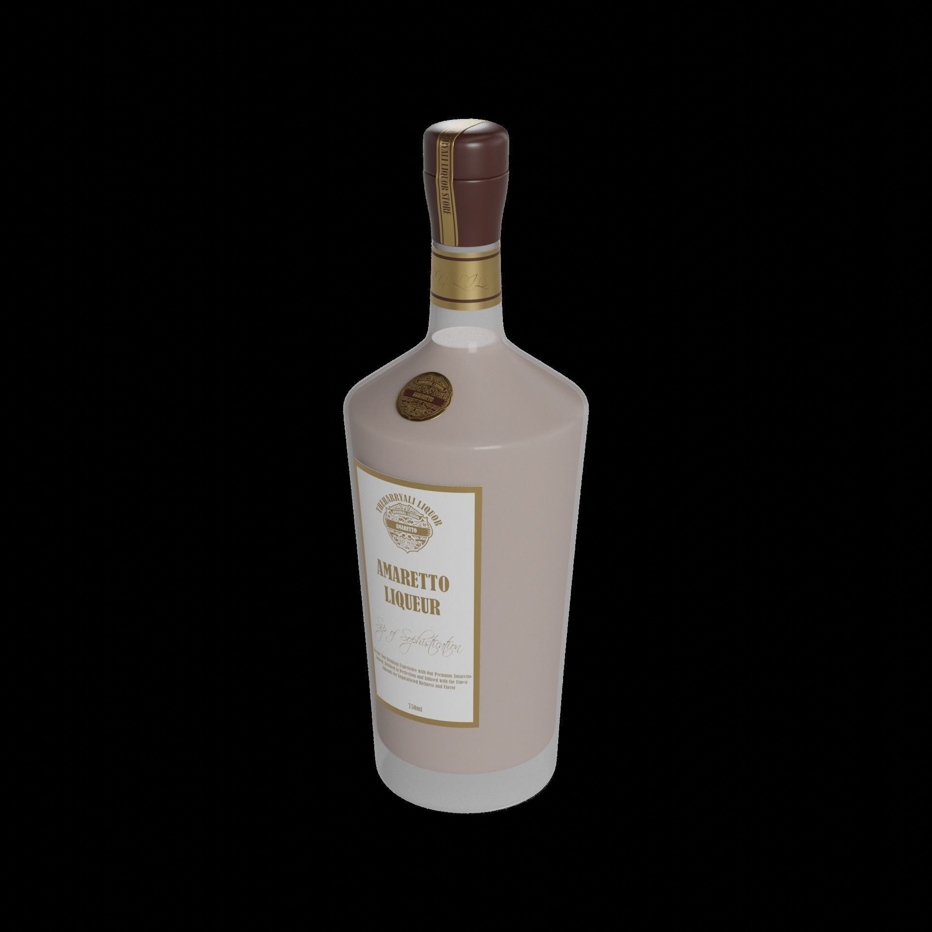 Liqueur Amaretto Liqueur 3D model_1