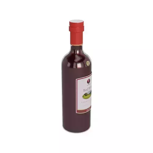 Vinegar and concentrated lemon juice Red Wine Vinegar Low-poly 3D model