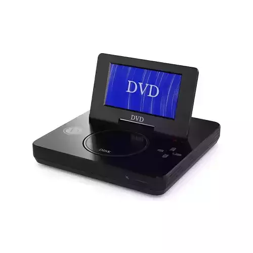 Personal electronic devices and accessories Portable DVD Player Low-poly 3D model