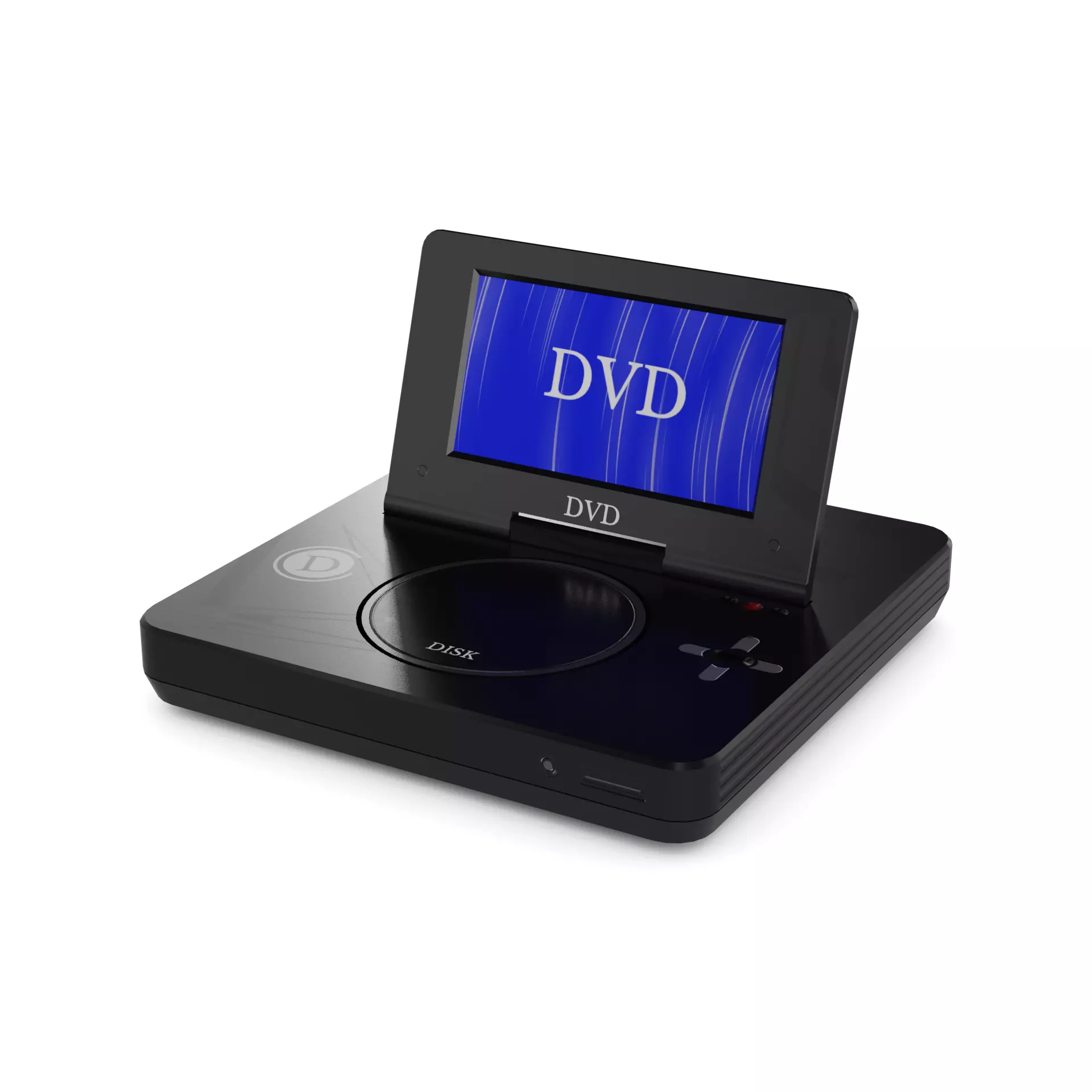 Personal electronic devices and accessories Portable DVD Player Low-poly 3D model_0