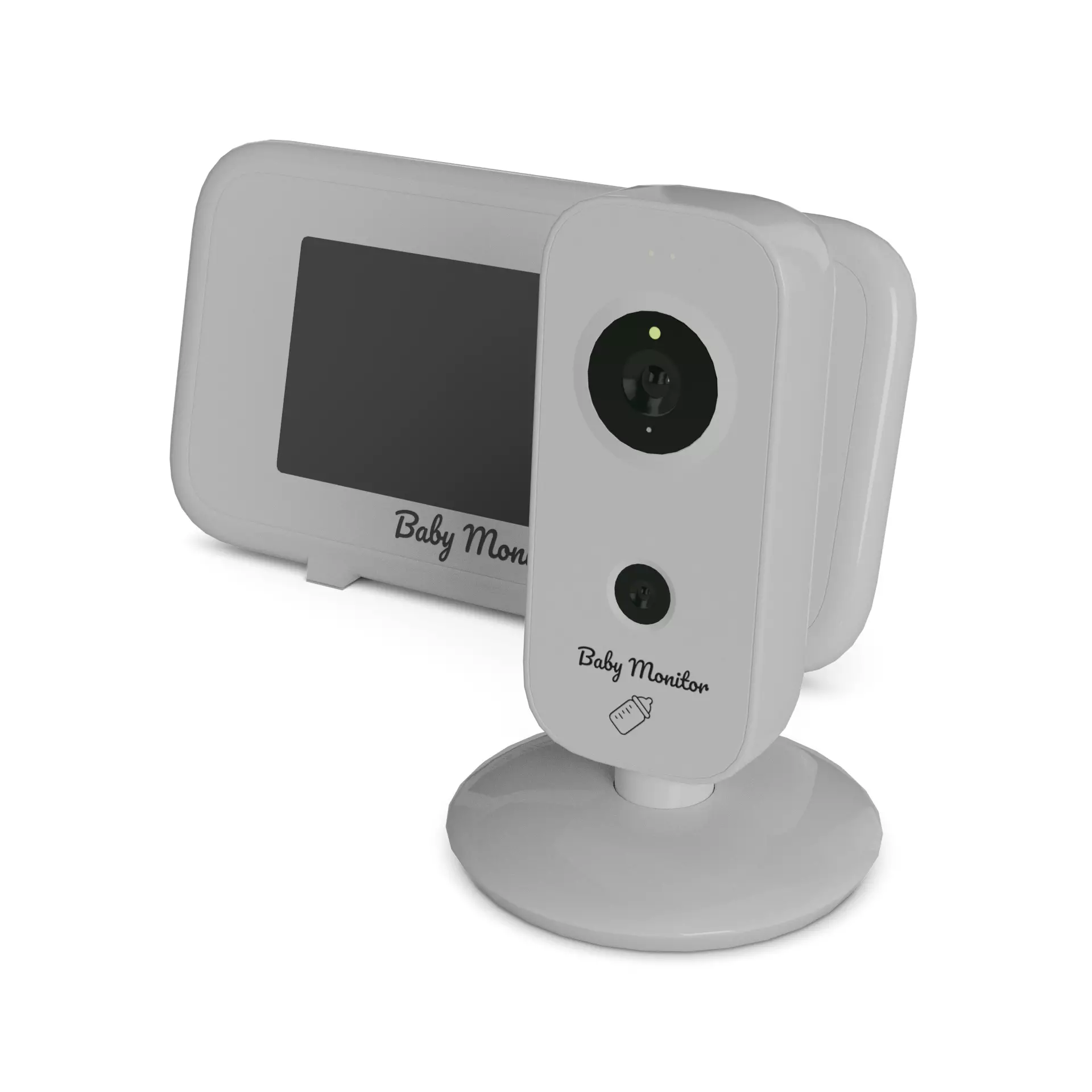 Baby feeding and care Baby Monitor Low-poly 3D model_0