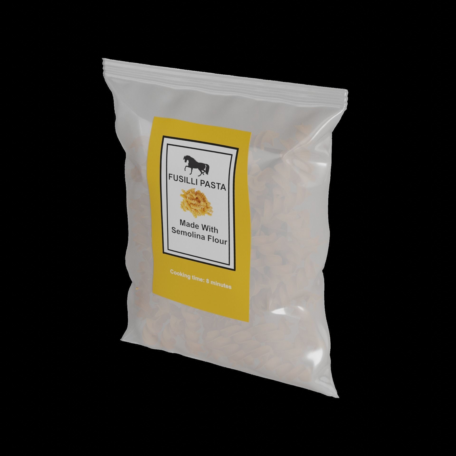 Penne fusilli macaroni vermicelli shells and shapes Fusilli P... 3D model_1