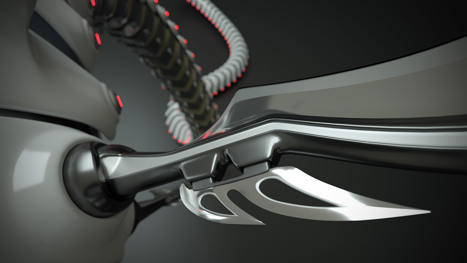 Snakebot-RS1 futuristic creature with long tentacles 3D model_10