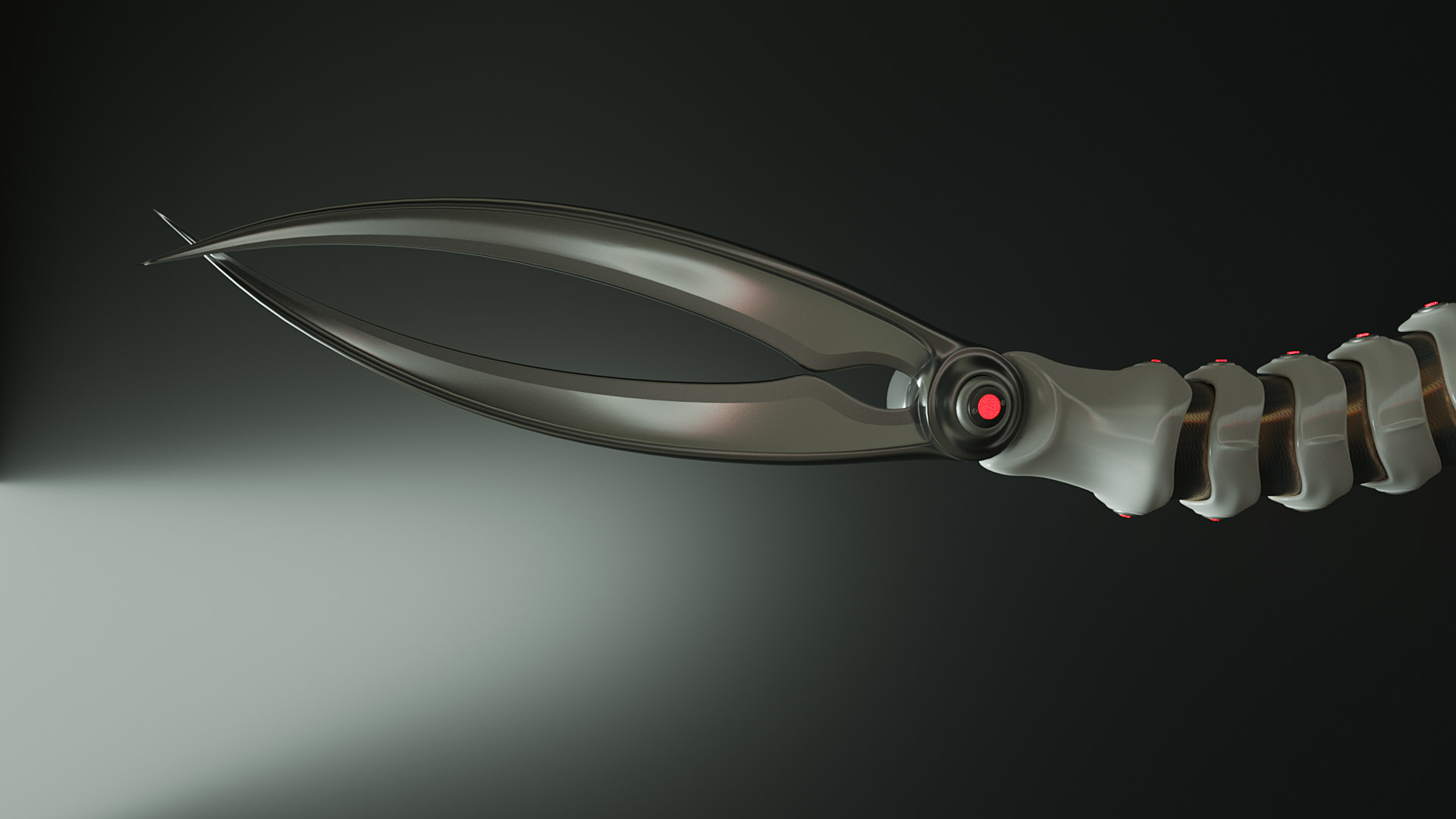 Snakebot-RS1 futuristic creature with long tentacles 3D model_9