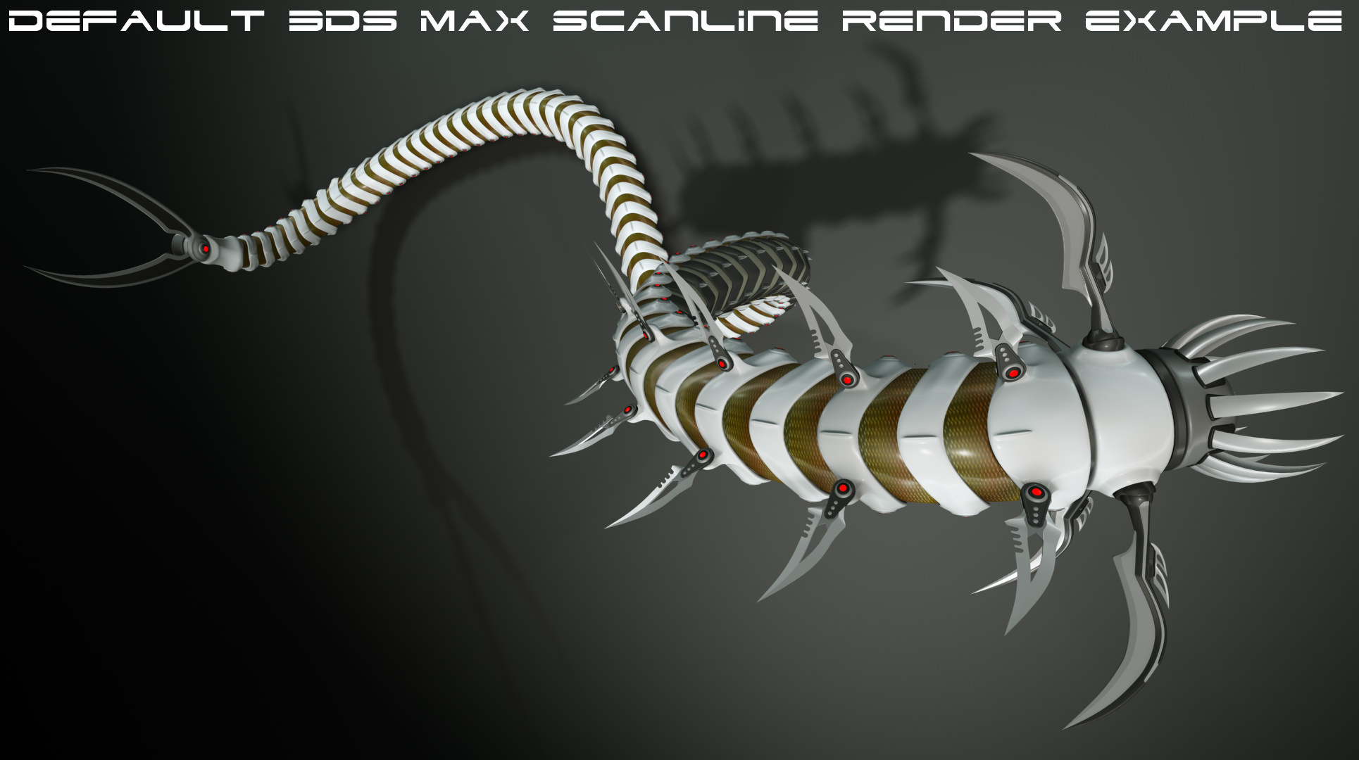 Snakebot-RS1 futuristic creature with long tentacles 3D model_12