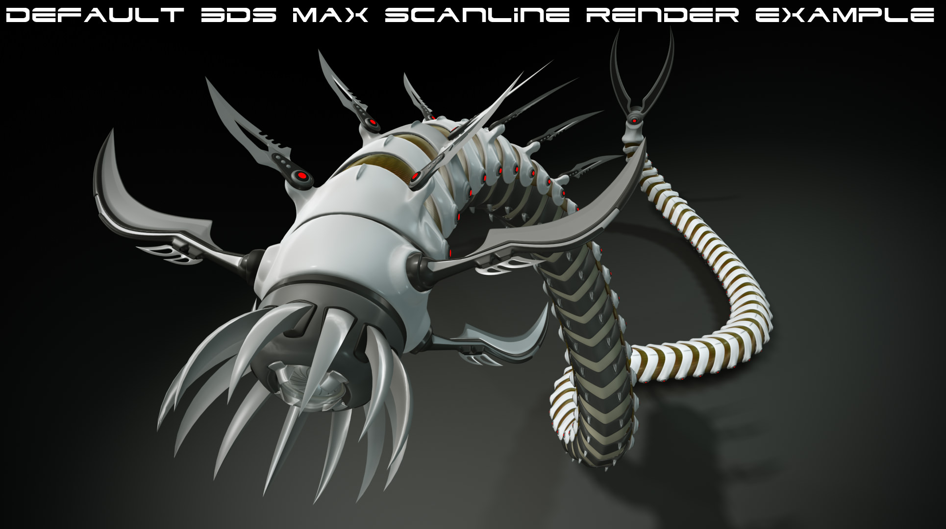 Snakebot-RS1 futuristic creature with long tentacles 3D model_13