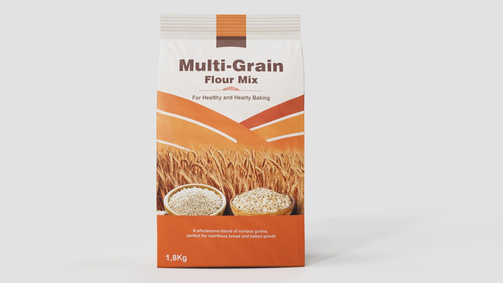 Flour mixes Multi-Grain Flour Mix Low-poly 3D model_3