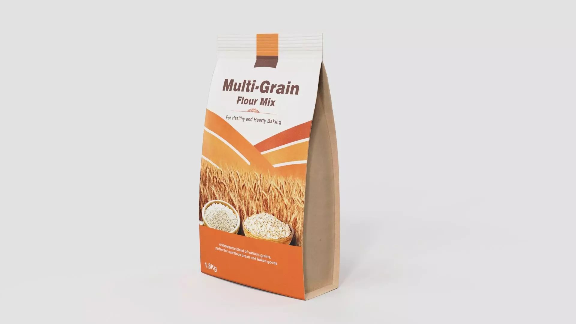 Flour mixes Multi-Grain Flour Mix Low-poly 3D model_0