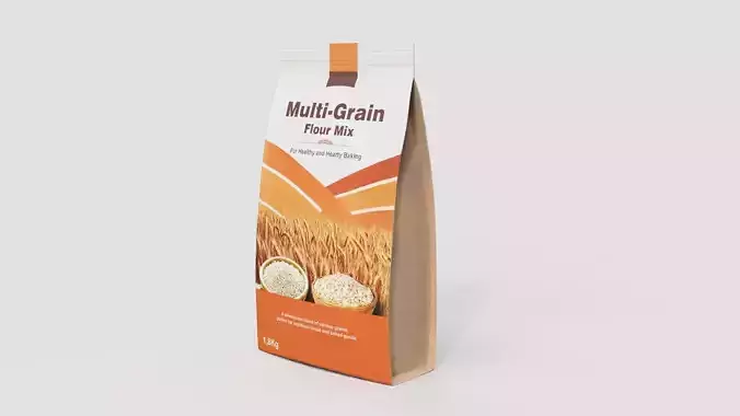 Flour mixes Multi-Grain Flour Mix Low-poly 3D model