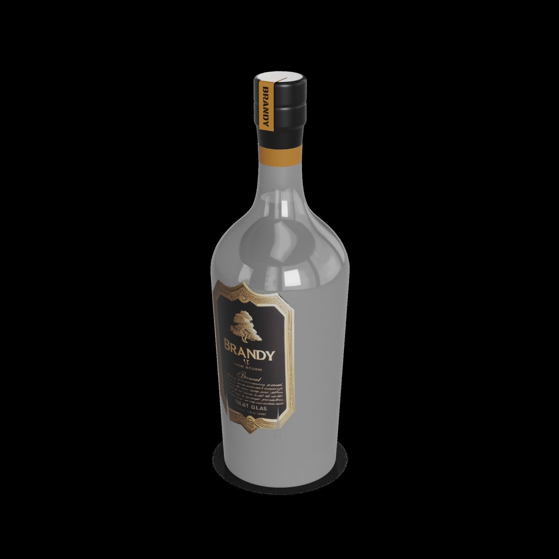 Brandy Brandy Low-poly 3D model_1