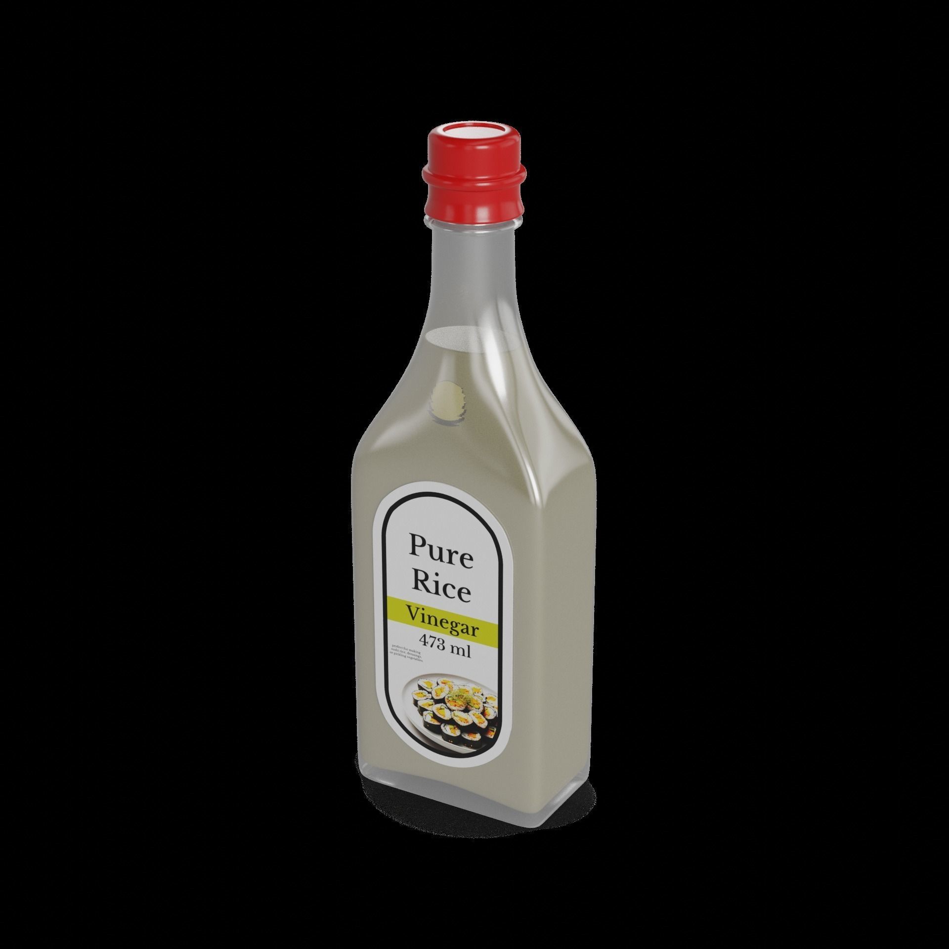 Sauces and Condiments Rice Vinegar 3D model_1