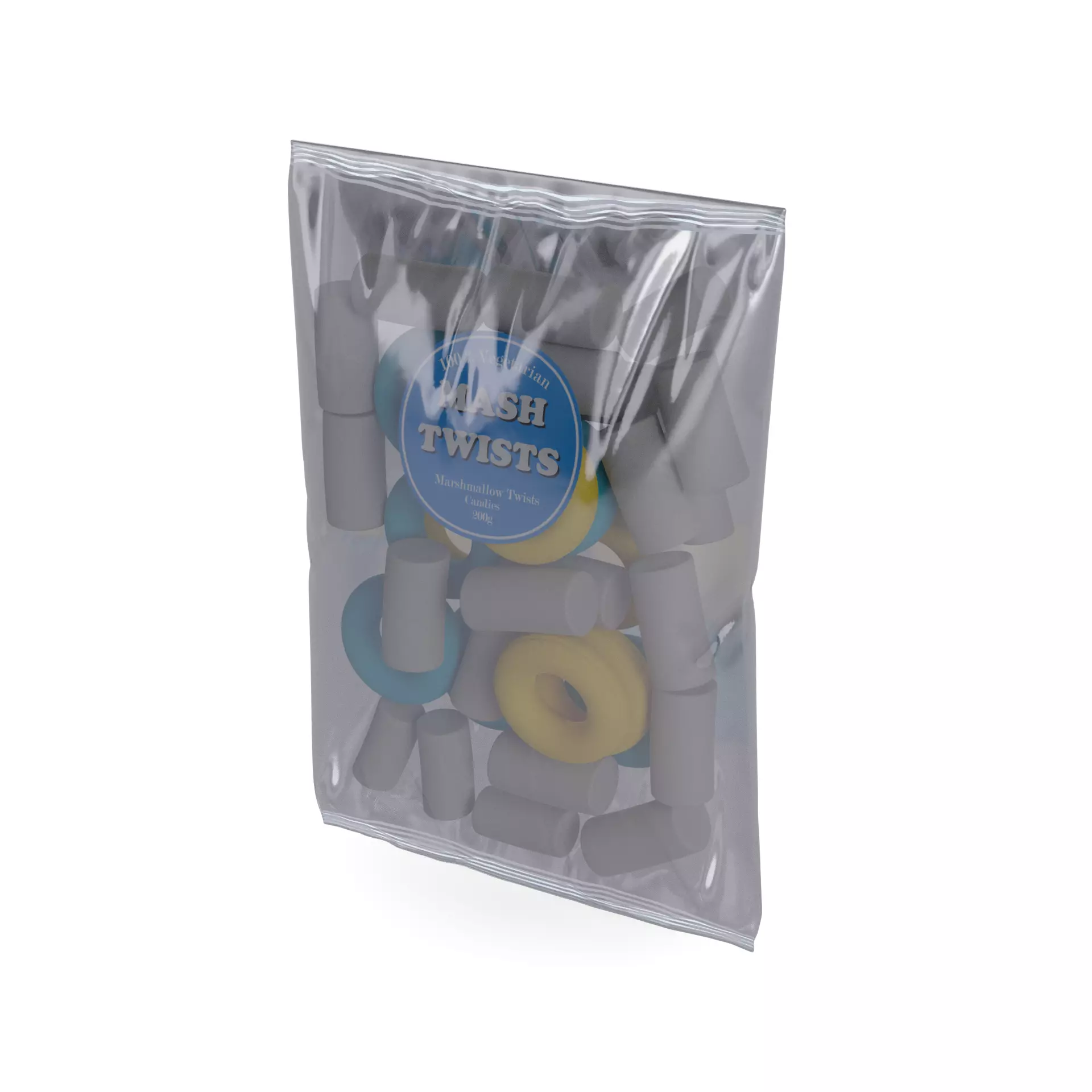 Candies by weight Marshmallow Twists 3D model_0