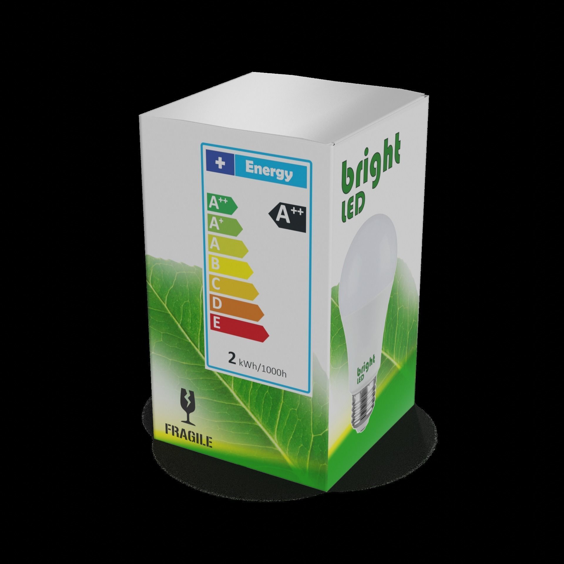 Light bulbs Energy-Saving Light Bulb Low-poly 3D model_1