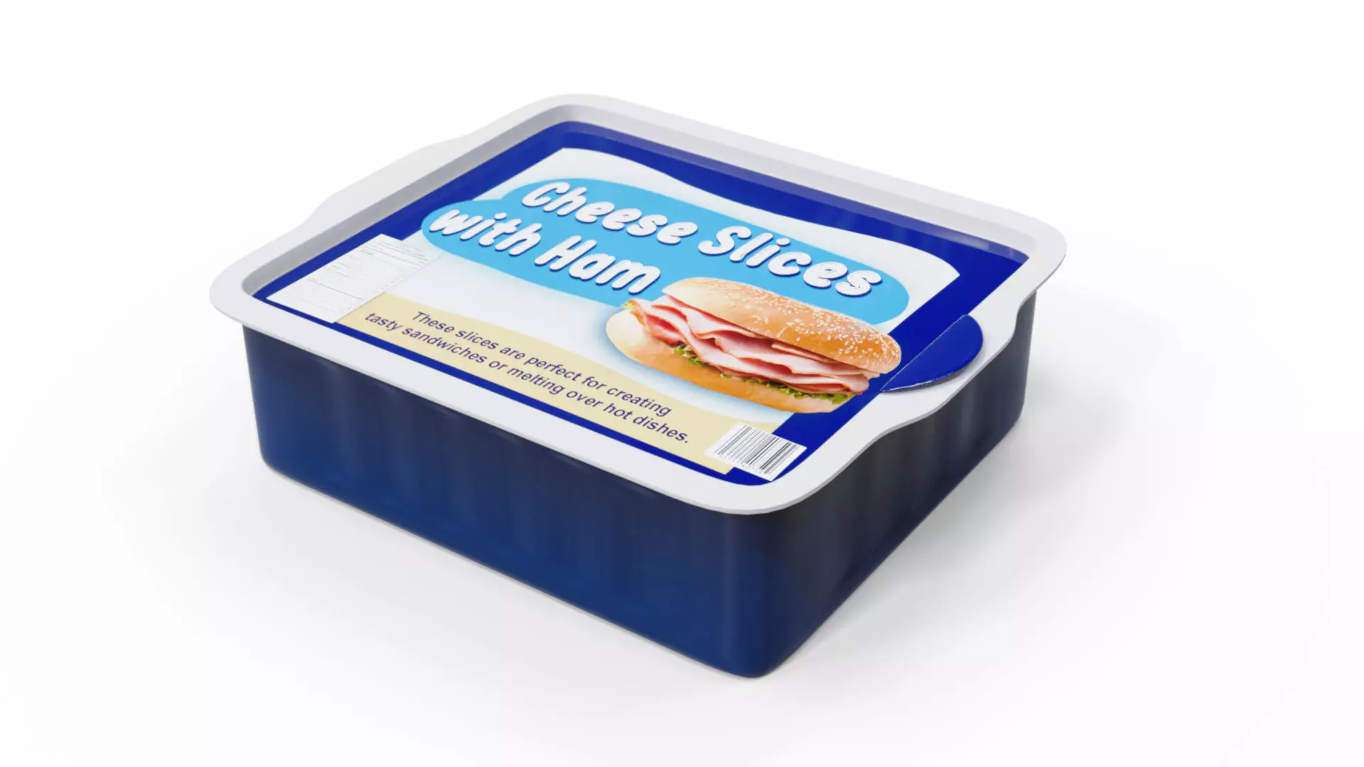 Processed cheese Processed Cheese Slices with Ham 3D model