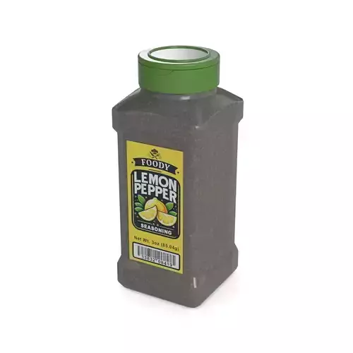 Meal seasoning Lemon Pepper Low-poly 3D model