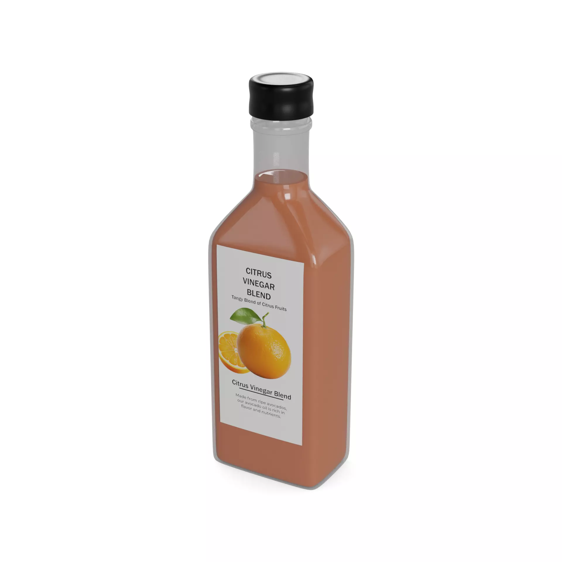 Vinegar and concentrated lemon juice Citrus Vinegar Blend Low-poly 3D model_0