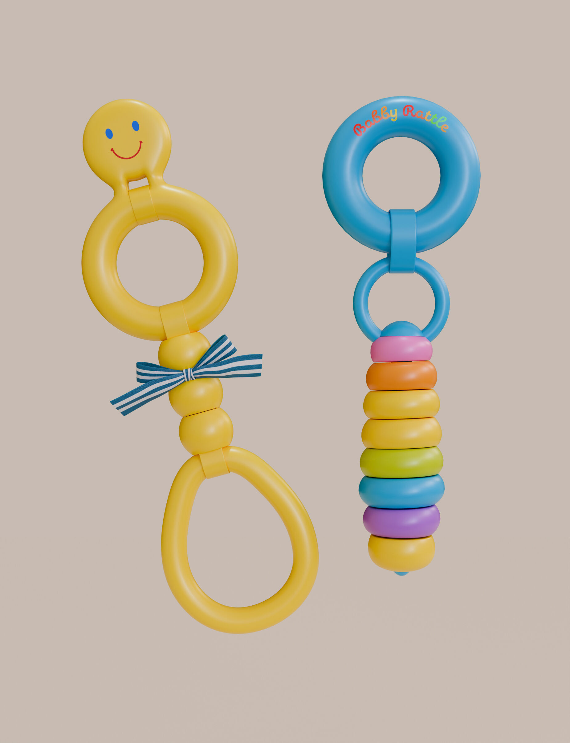 Baby and educational toys Baby Rattle 3D model_3