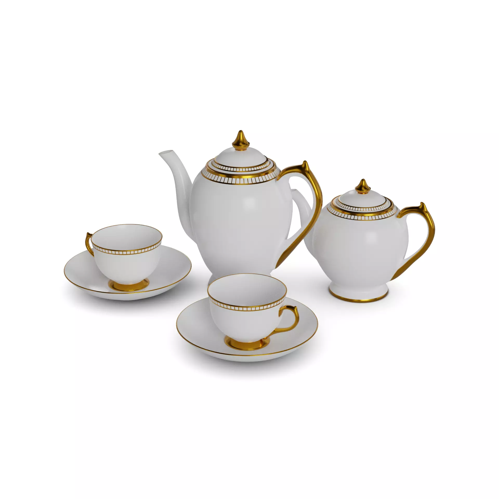 Tea sets Tea Set 3D model_0