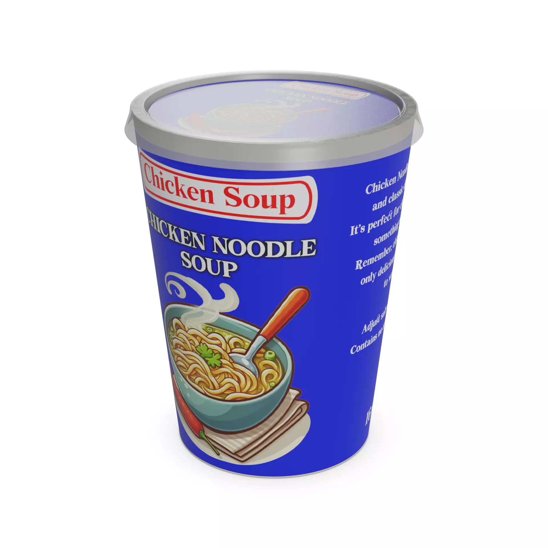 Soups and broths Chicken Noodle Soup Low-poly 3D model_0