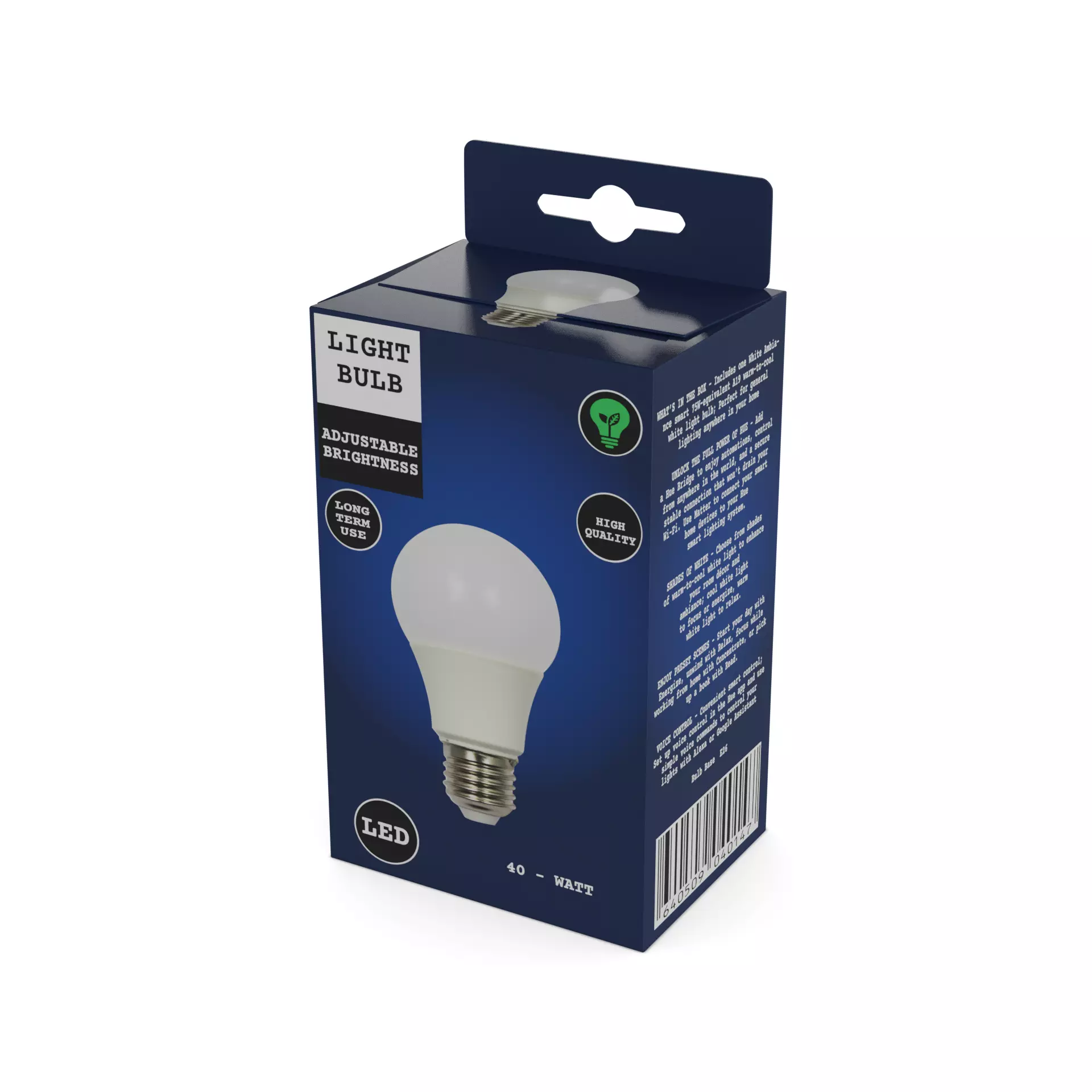 Light bulbs Colored Light Bulb Low-poly 3D model_0