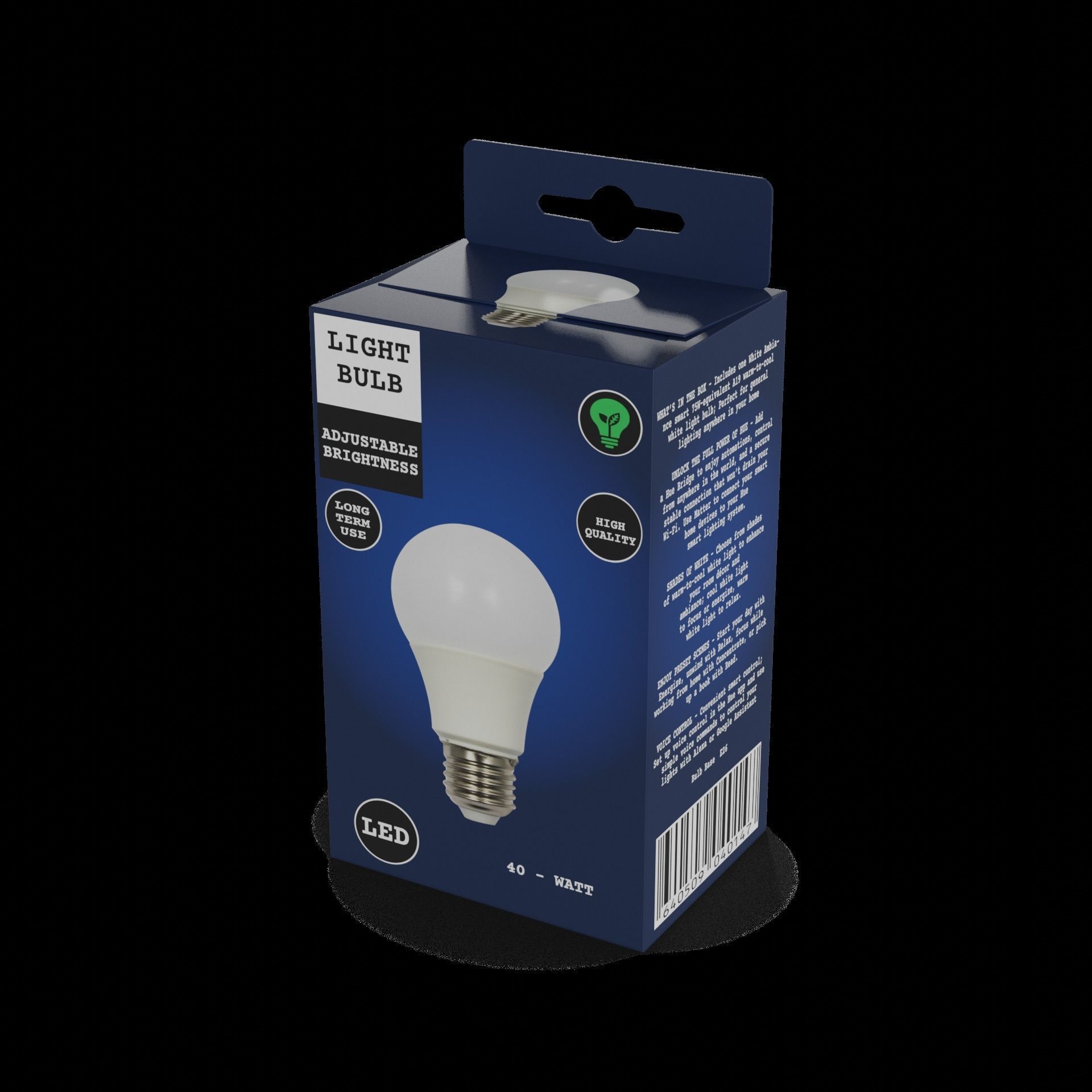 Light bulbs Colored Light Bulb Low-poly 3D model_1