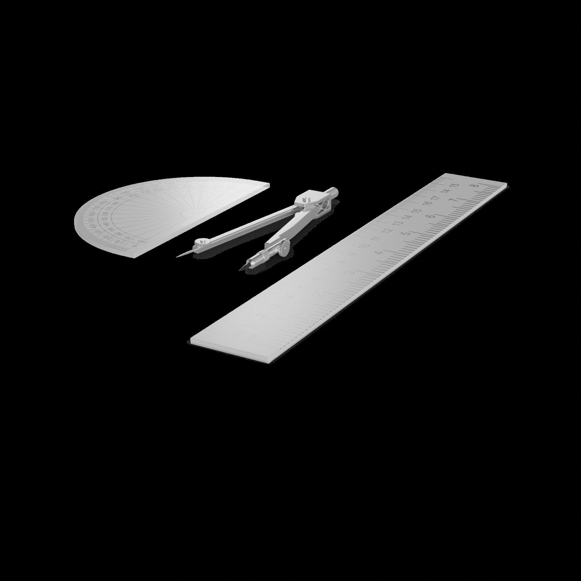 Other stationery Geometry Set 3D model_1