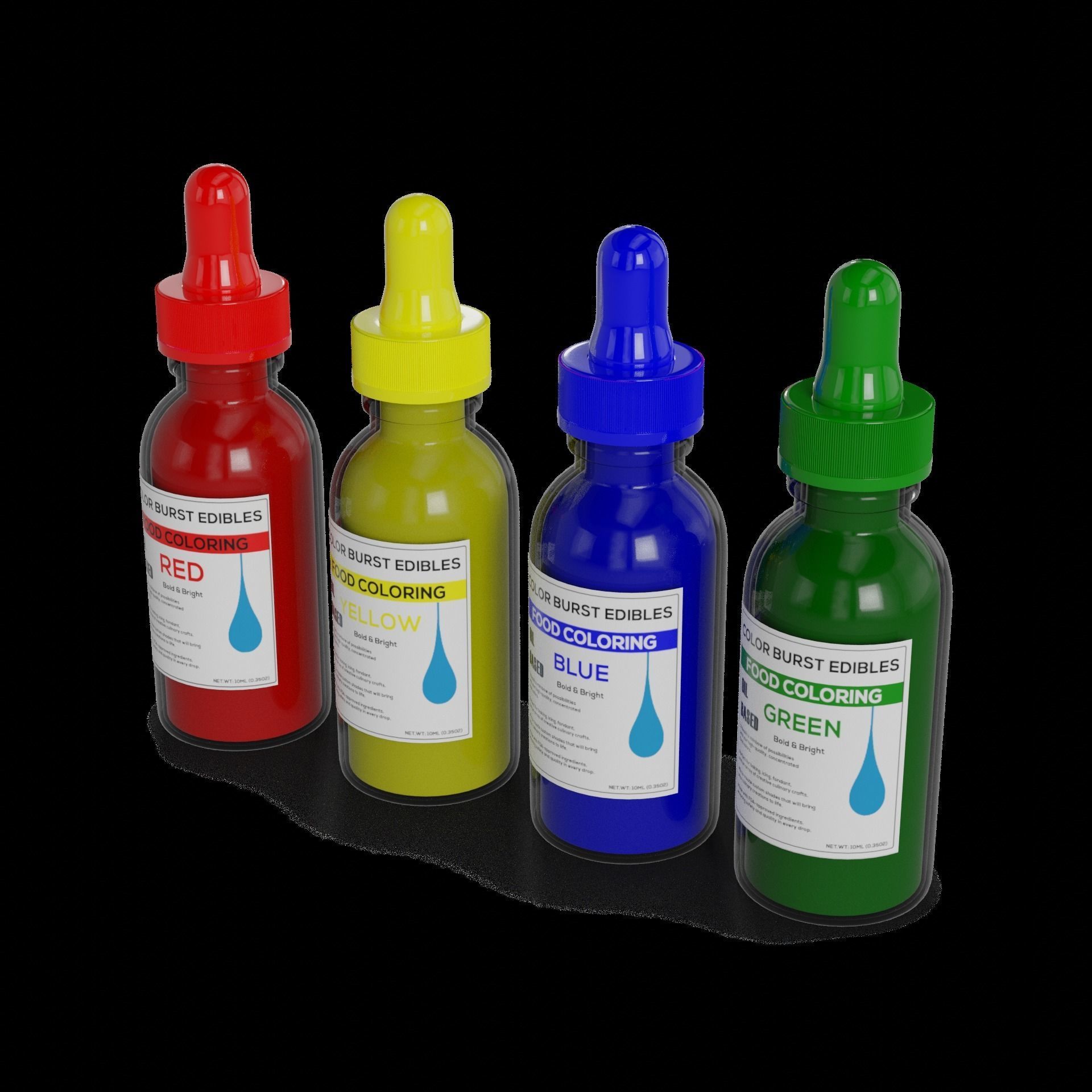 Baking decorations Food Coloring 3D model_1