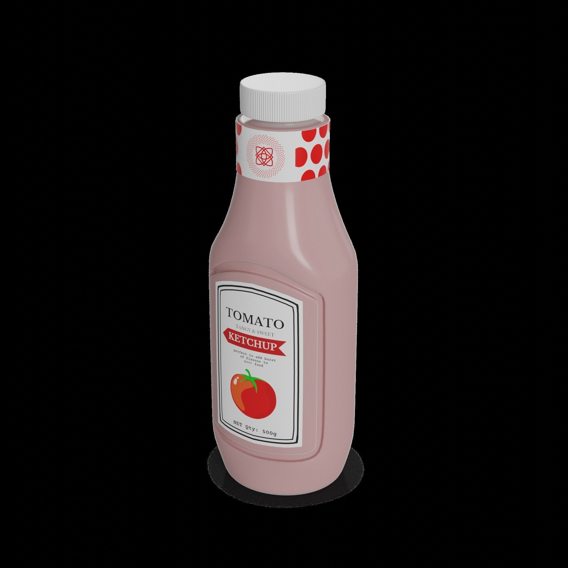 Tomato sauces and pastes Tomato Ketchup Low-poly 3D model_1