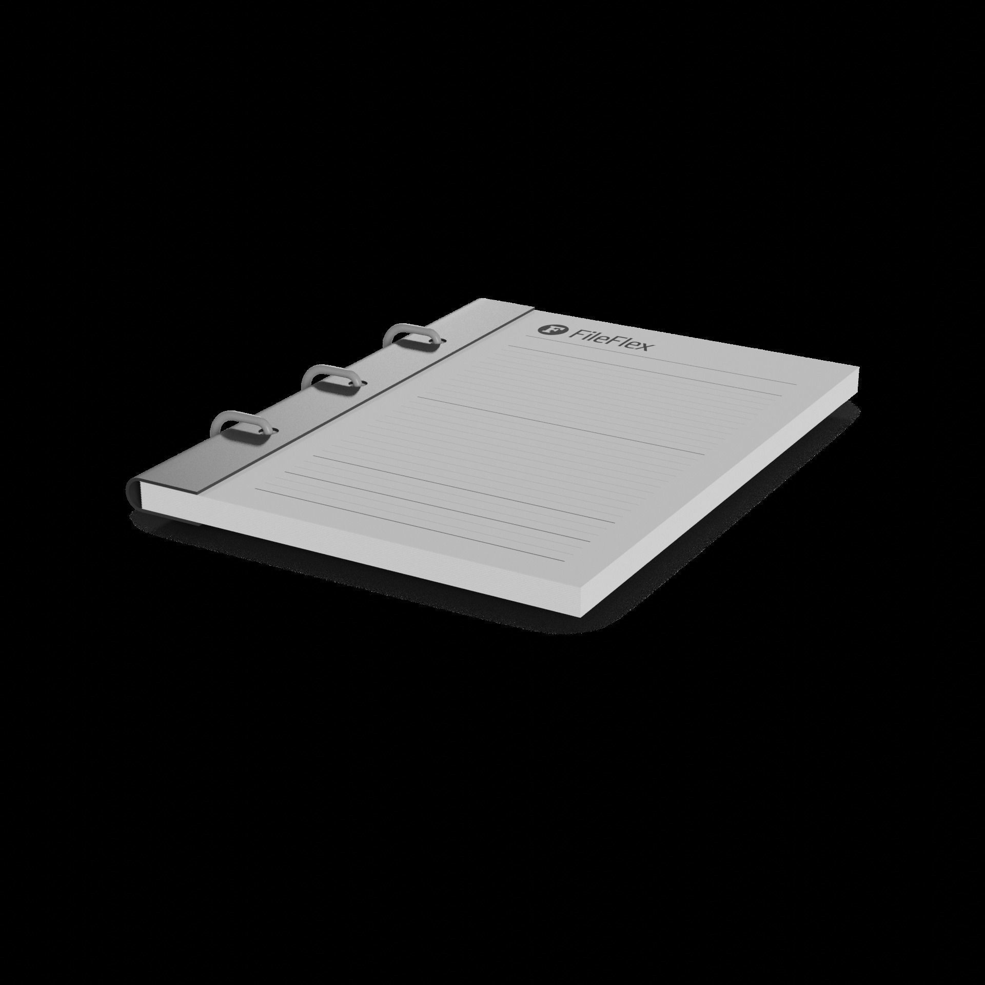 Paper paper products Loose Leaf Paper Low-poly 3D model_1