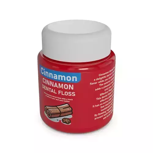 Floss and toothpicks Cinnamon Dental Floss Low-poly 3D model