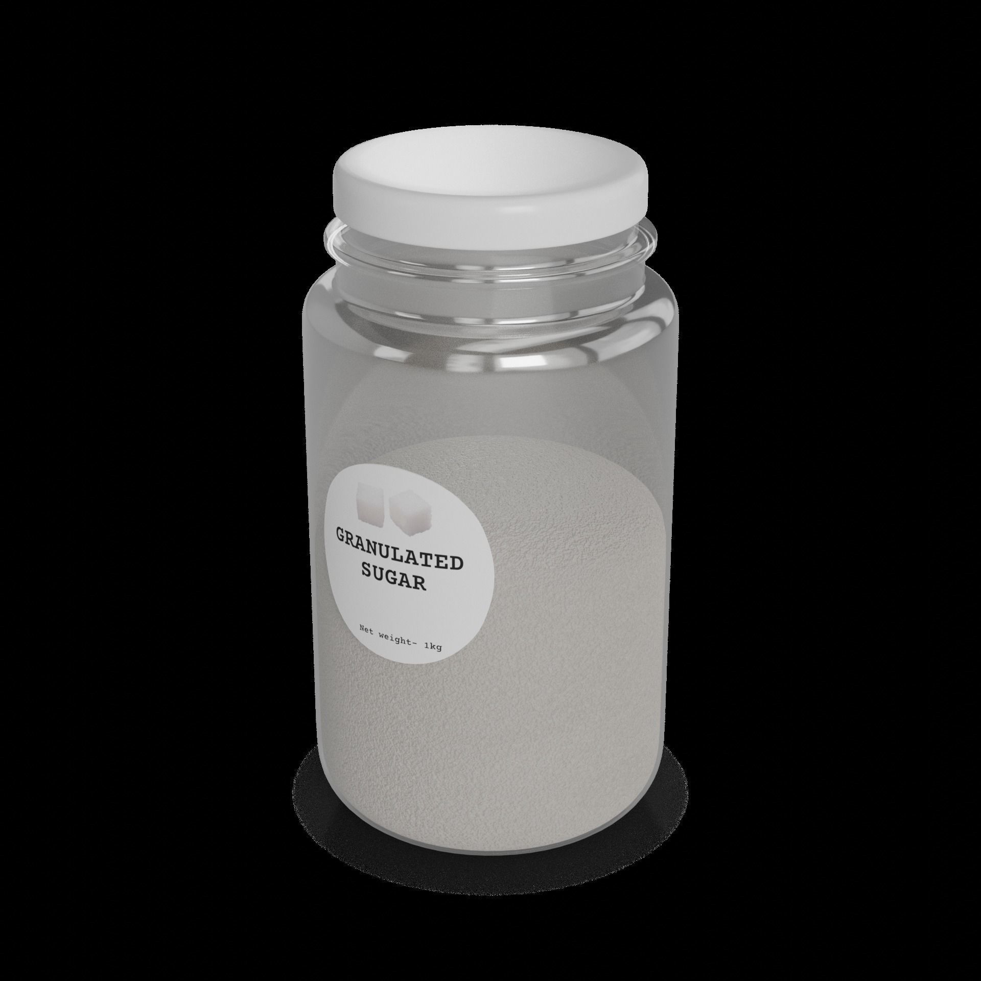 Baking essentials Sugar Low-poly 3D model_1