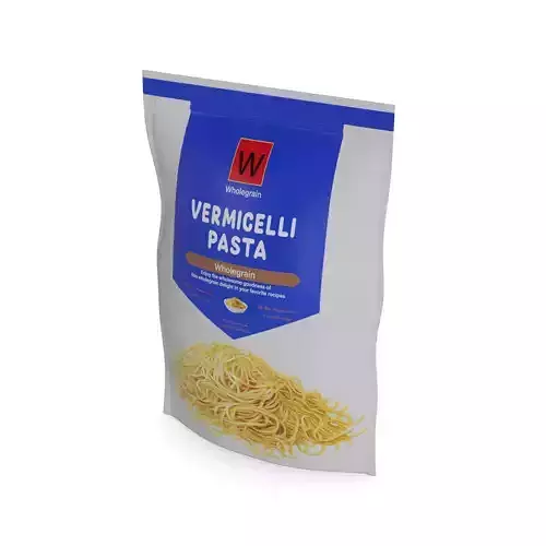 Wholegrain pasta Wholegrain Vermicelli Pasta Low-poly 3D model