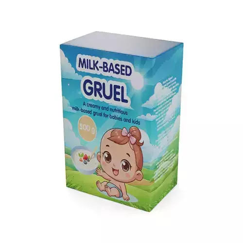Milk-based gruel from Milk-based gruel from Baby and kids Low-poly 3D model