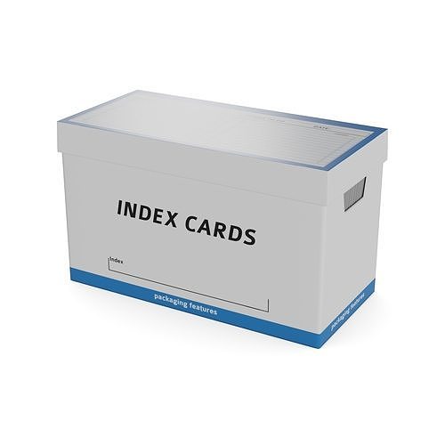 Paper paper products Index Cards Low-poly 3D model