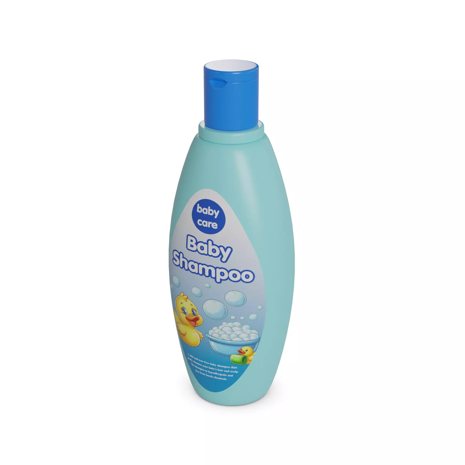 Baby feeding and care Baby Shampoo Low-poly 3D model_0