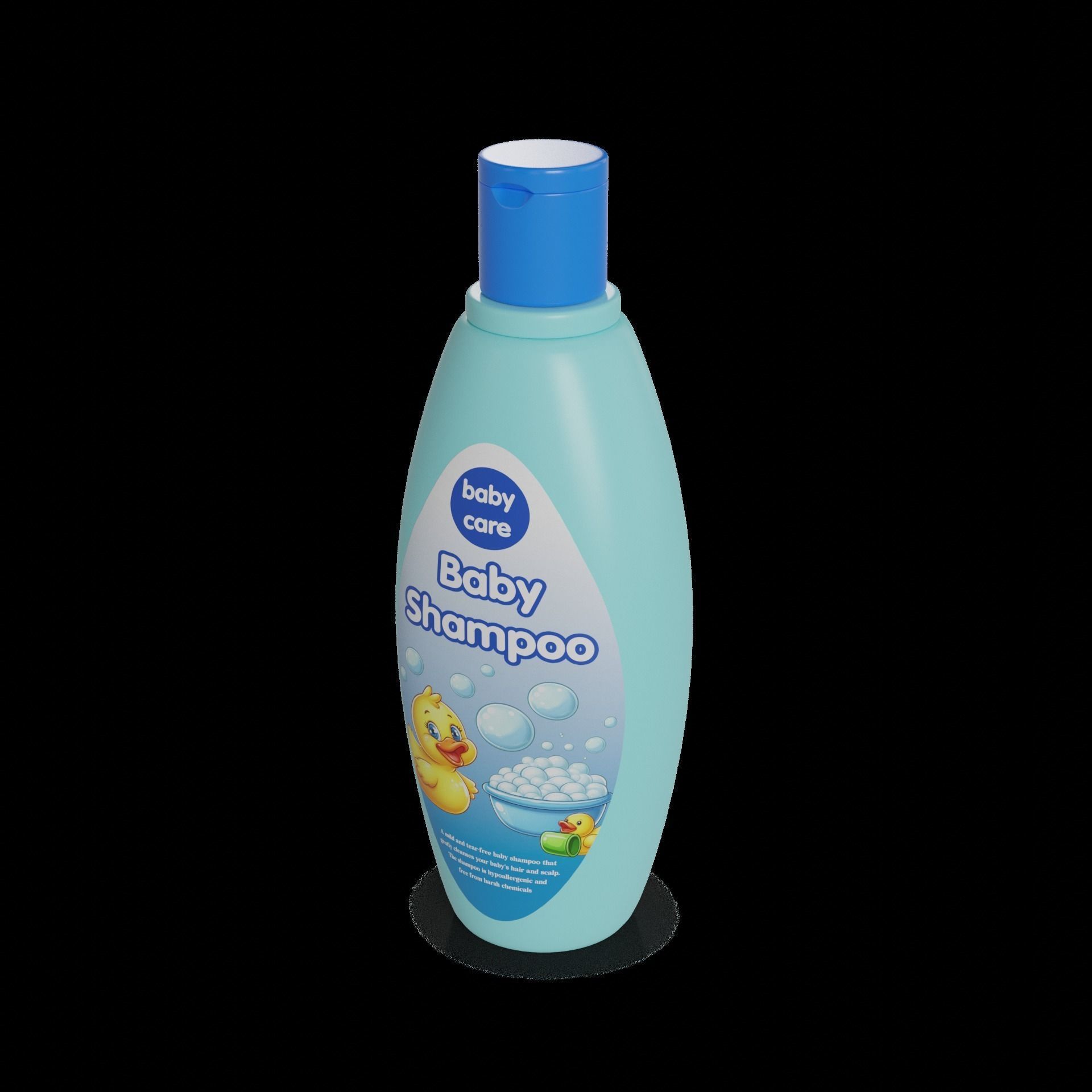 Baby feeding and care Baby Shampoo Low-poly 3D model_1