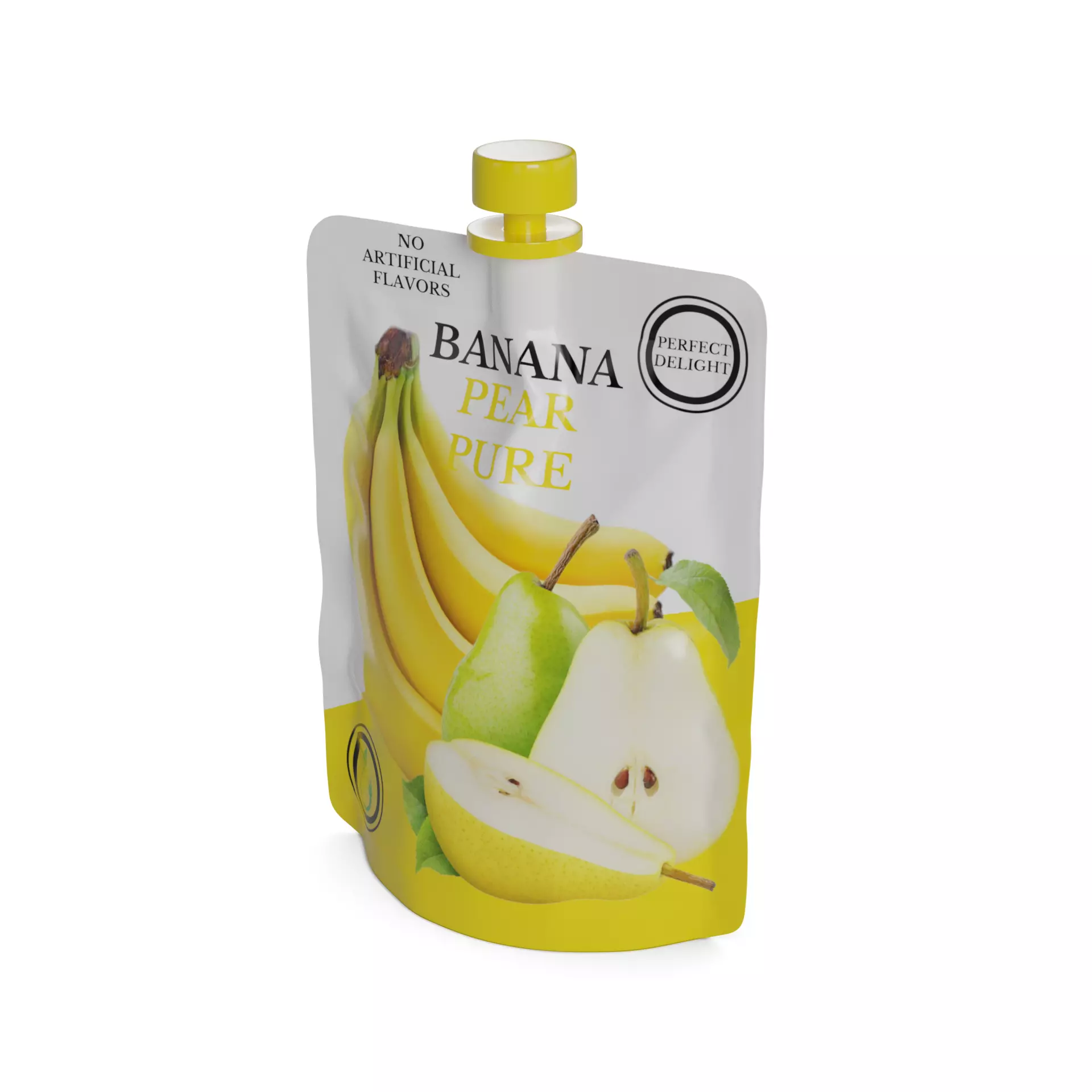 Fruit and dessert puree Banana Pear Puree 3D model_0