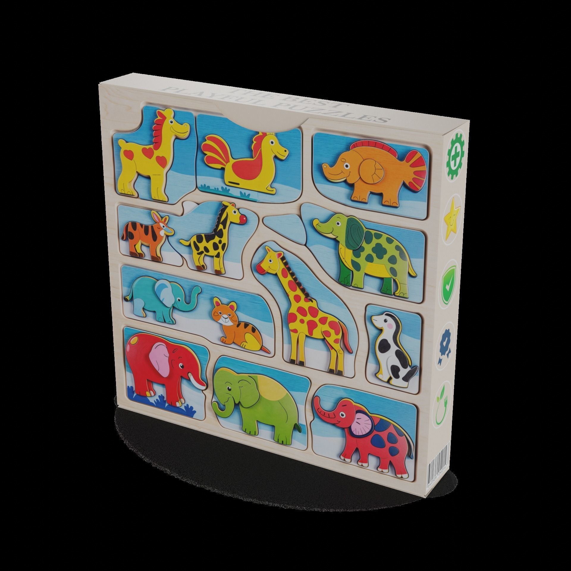 Creative and interactive toys Playful Puzzles Low-poly 3D model_1