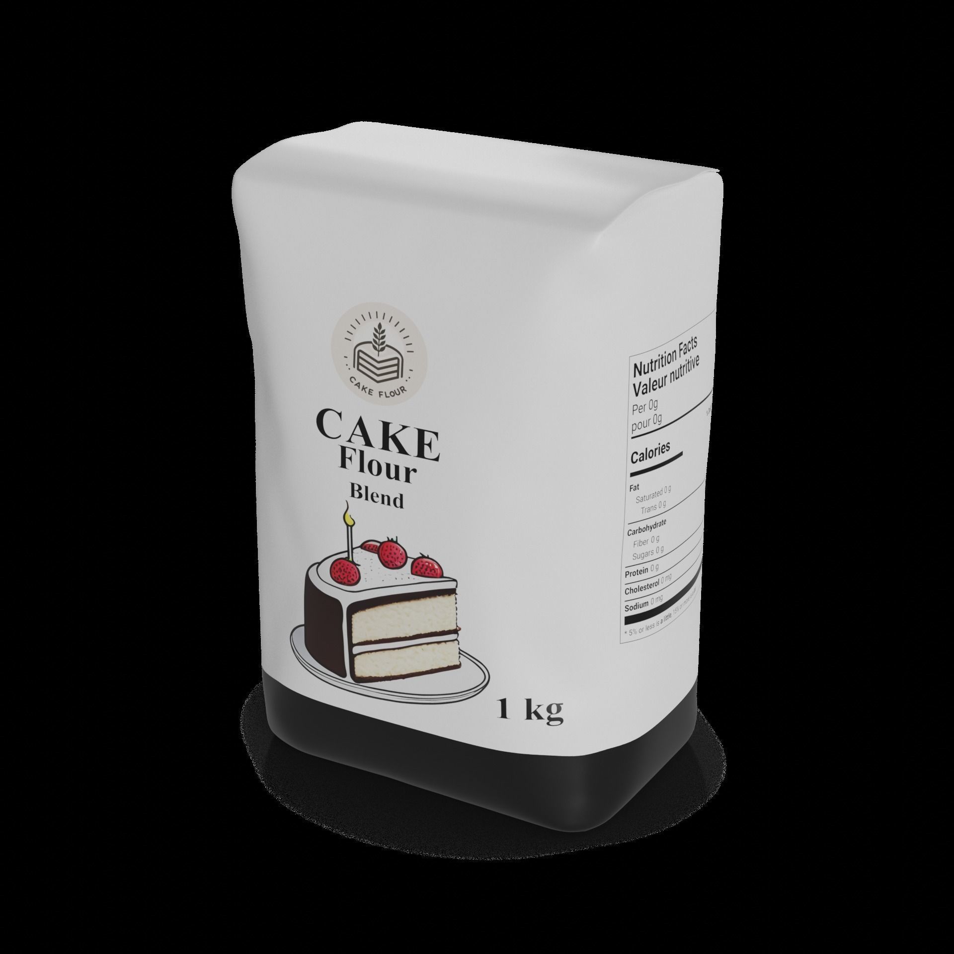 Flour mixes Cake Flour Blend 3D model_1