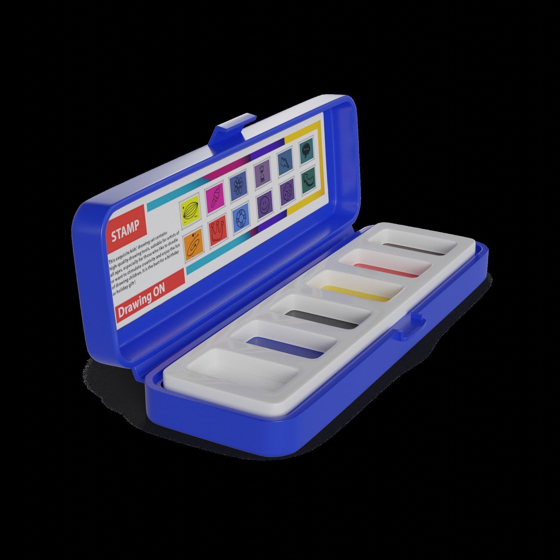 Creative and interactive toys Artistic Stamp Set 3D model_1