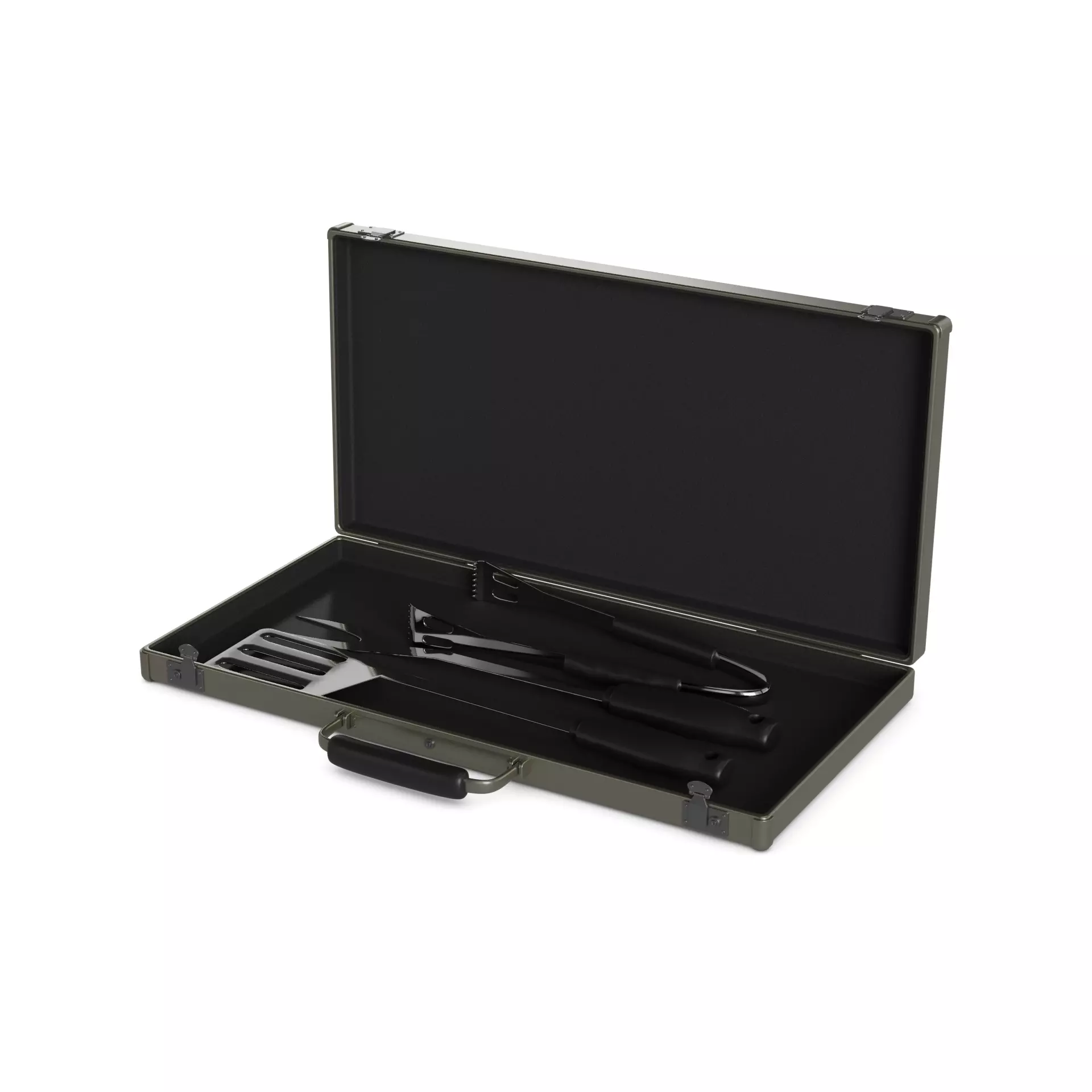 Grilling and BBQ utensils BBQ Tool Set 3D model_0