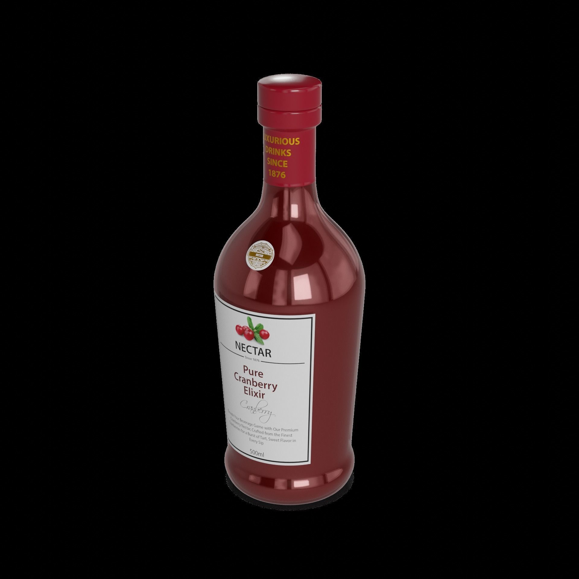 Nectars and juice drinks Cranberry Nectar 3D model_1