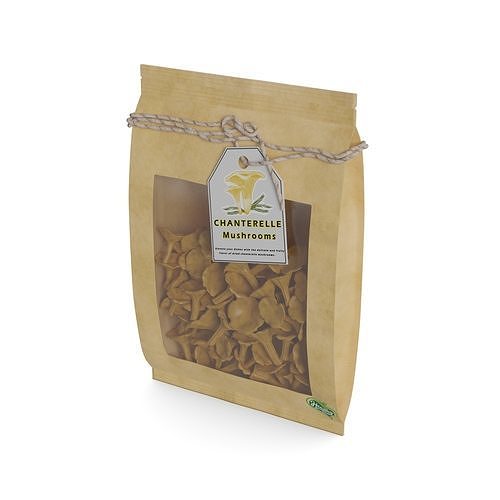 Dried mushrooms Dried Chanterelle Mushrooms 3D model