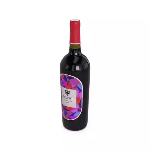 Non-alcoholic wine Non-alcoholic Wine Low-poly 3D model