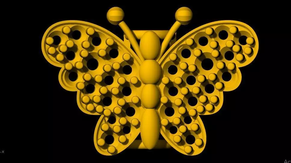 butterfly pendant 3dm file 3D print model